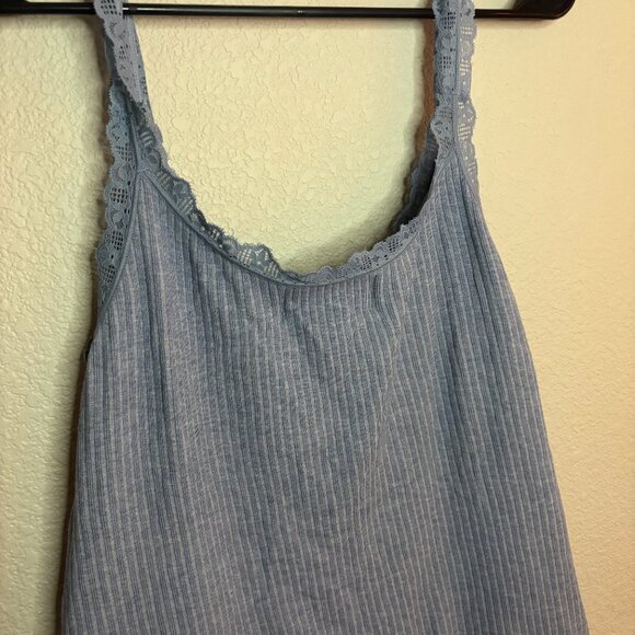 Millstrand Co Sky Blue Ribbed Sylvie Camisole Lace Detail - Picture 6 of 7